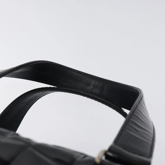 CHANEL Choco Bar Hand Bag Enamel Black Silver - Picture 8 of 15